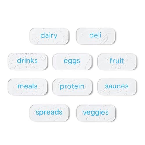 YouCopia ReStickable™ Fridge Labels, 3D Fridge Labels, Reusable Nano-Suction, White - Image 1