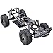 AMK 313mm Assembled RC Chassis with Wheels Frame Kit for 110 RC Crawler SCX10 SCX10 II 90046 90047 Metal Chassis for DIY Upgrade - Image 2
