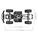 AMK 313mm Assembled RC Chassis with Wheels Frame Kit for 110 RC Crawler SCX10 SCX10 II 90046 90047 Metal Chassis for DIY Upgrade - Image 4