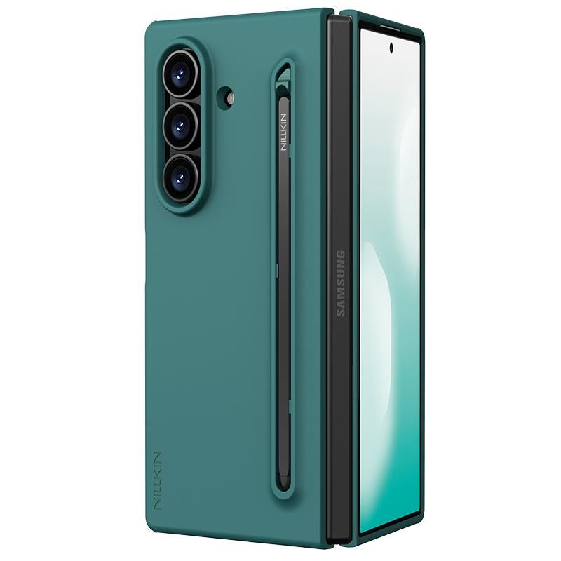 Nillkin For Samsung Galaxy Z Fold7 5G Fold Liquid Silicone Pc Phone Case With Stylus(Green) - Image 2