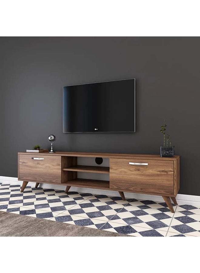 Home Canvas وحدة تلفاز حديثة قائمة بذاتها 180 سم - جوز - Image 1