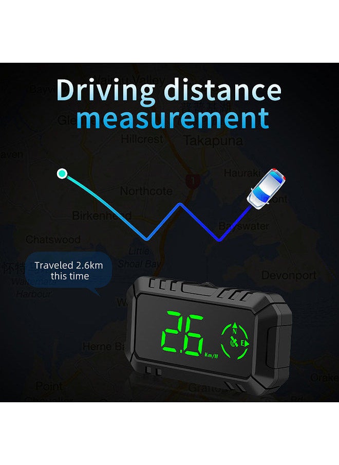 Generic - Car HUD Head-up Display Digital GPS Navigation Speedometer GPS Dual System Display Screen with Speed, Direction, Trip Distance, Overspeed Alarm, Fatigue Driving Alarm for All Vehicles - Image 1