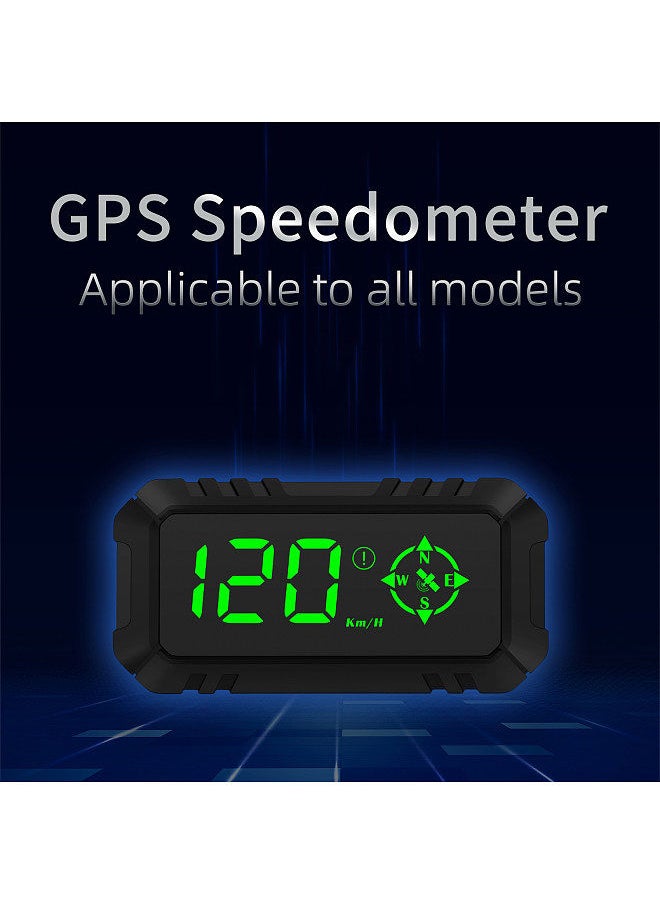 Generic - Car HUD Head-up Display Digital GPS Navigation Speedometer GPS Dual System Display Screen with Speed, Direction, Trip Distance, Overspeed Alarm, Fatigue Driving Alarm for All Vehicles - Image 1