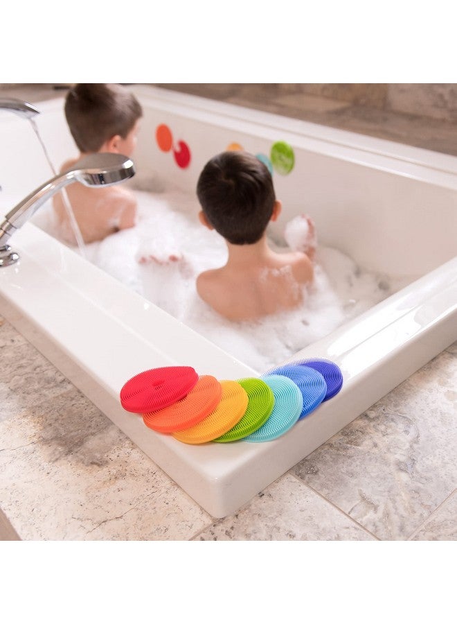 Innobaby إنوبابي باتين سمارت رينبو سبوتس سيلكون فرك الحمام للأطفال والصغار، 7-pack قيمة. - Image 3