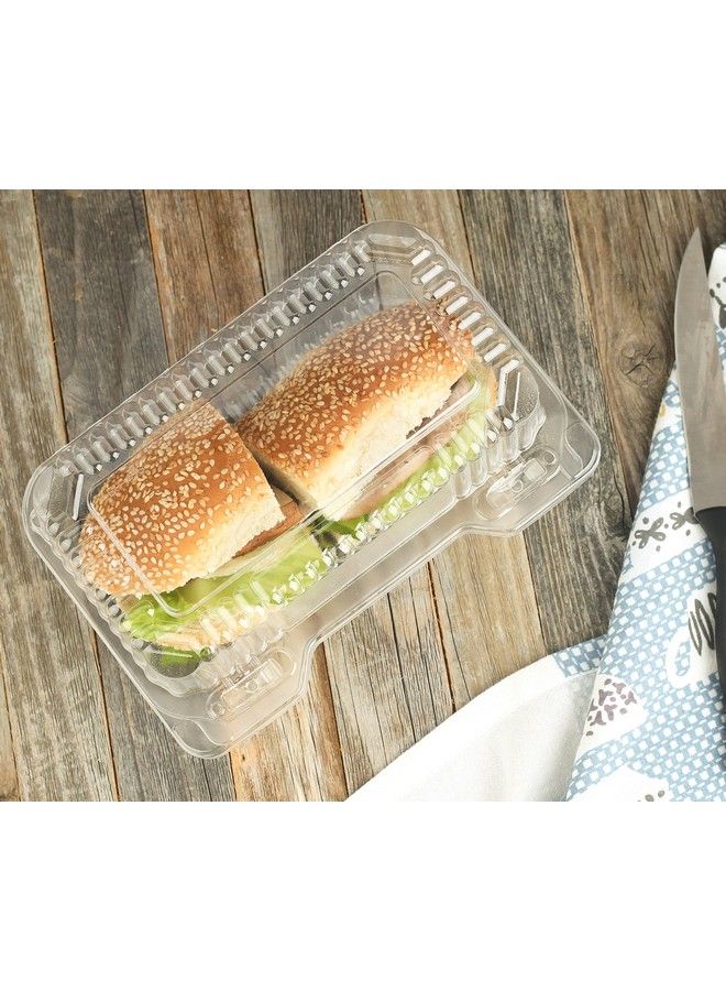 MT Products Disposable Sturdy Plastic Hinged Loaf Containers Durable Small Hoagie Container (Pack Of 40) Made In The Usa - Image 5