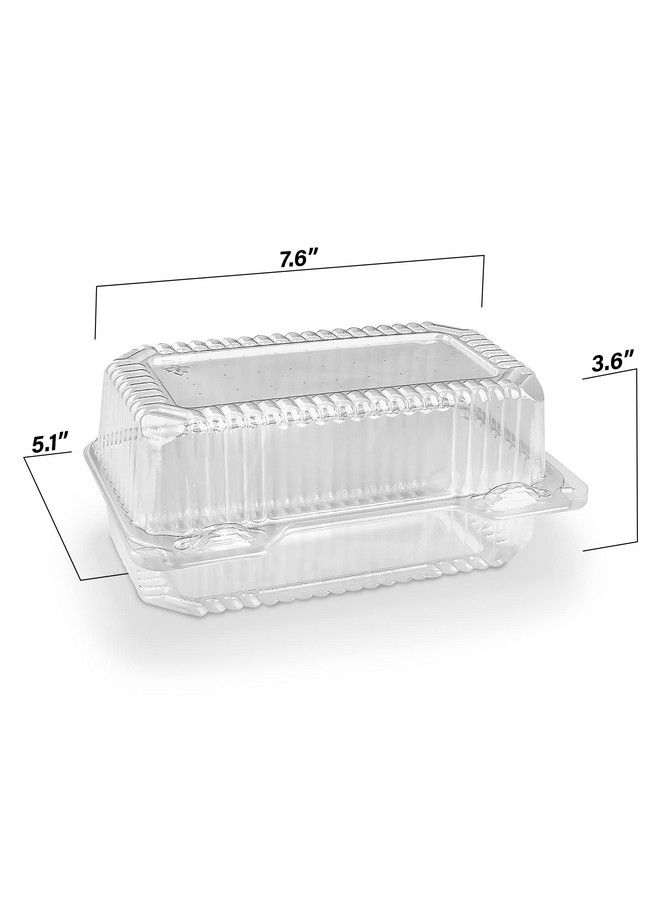 MT Products Disposable Sturdy Plastic Hinged Loaf Containers Durable Small Hoagie Container (Pack Of 40) Made In The Usa - Image 3
