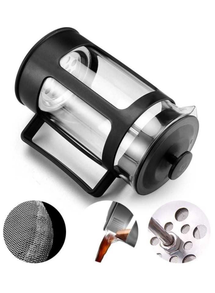 DubaiGallery French Press Coffee Maker, Coffee Tea Maker with Stainless Steel Filter, Heat Resistant Glass Coffee Press - Image 3