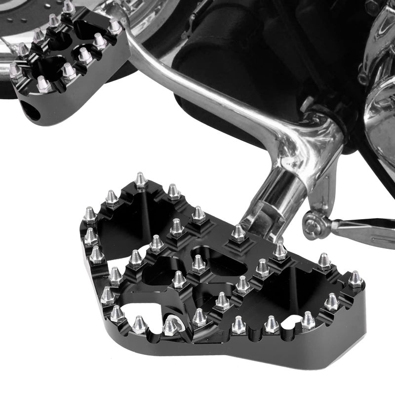 â€‹Goldfire Motorcycle Driver Floorboards Mini MX Style Footrest Boards Front Rear Foot Pegs for Harley Touring Road King Sportster 883 Dyna Softail (MINI Floorboards)