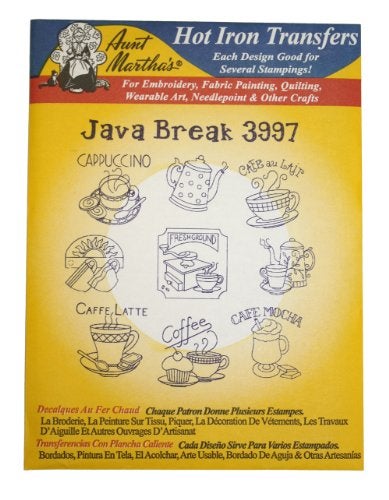 Aunt Martha's Iron On Transfer Patterns for Stitching, Embroidery or Fabric Painting, Patterns for Tea Towels/Kitchen Decor, Set of 5 - Image 2