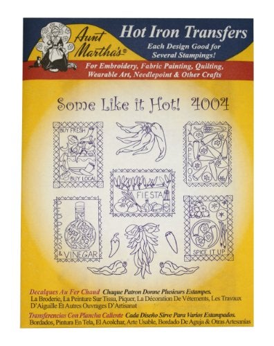 Aunt Martha's Iron On Transfer Patterns for Stitching, Embroidery or Fabric Painting, Patterns for Tea Towels/Kitchen Decor, Set of 5 - Image 4