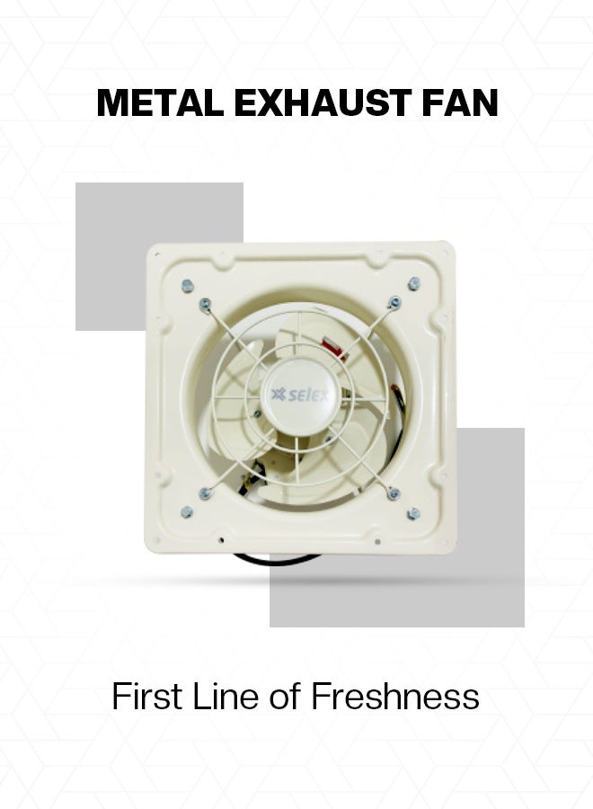 Selex 8'' Heavy Duty Metal Exhaust Fan – Durable Design, High Airflow Performance, Wall Mount, Energy-Efficient Ventilation for Home, Kitchen, Bathroom & Office (3 Year Warranty) - Image 5