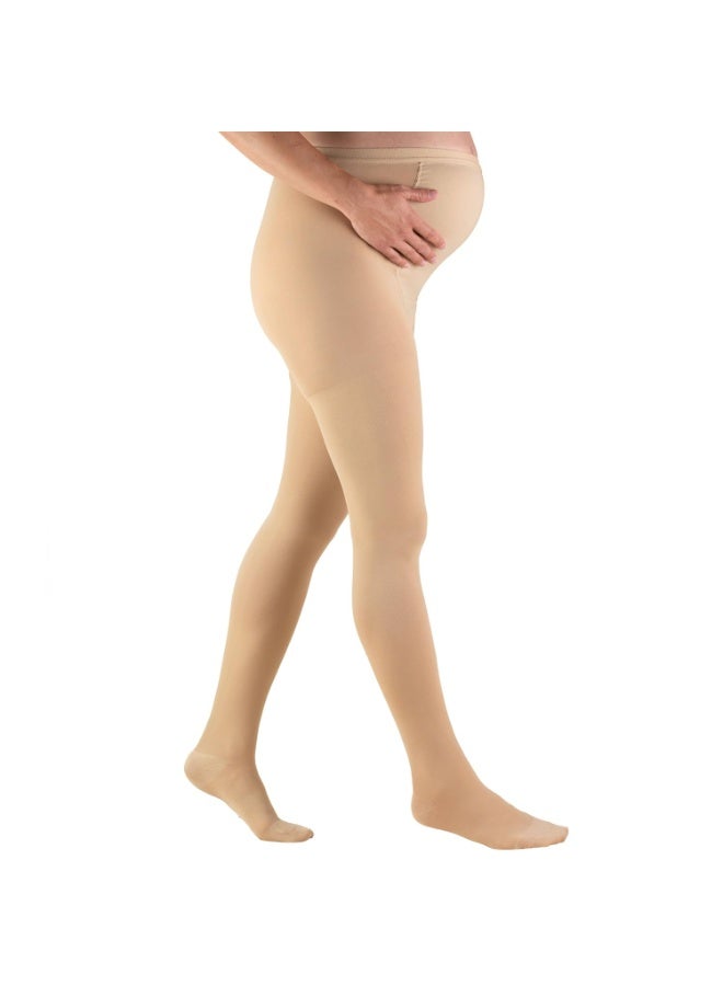 Truform 20-30 mmHg Maternity Compression Pantyhose, Tummy Support for Pregnant Belly, Beige, Tall, One Size, X-Large