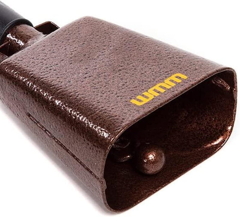 W. MM 10 Inch Steel Cowbell with Handle Cheering Bell for Sports Events Large Solid School Bells & Chimes Percussion Musical Instruments Call Bell Alarm(Copper) - Image 1