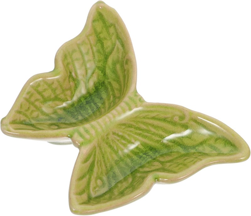Green Ceramic Condiment Dish Essential Oil Holder Grapefruit Fragrance Spa Decor - Image 1