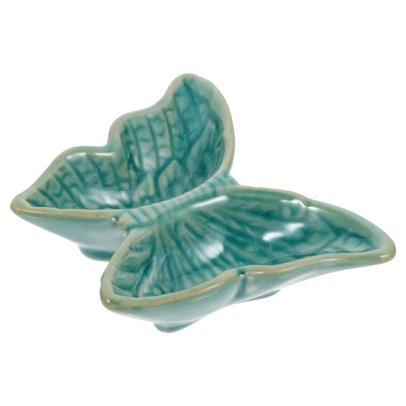 Green Ceramic Condiment Dish Essential Oil Holder Grapefruit Fragrance Spa Decor - Image 2
