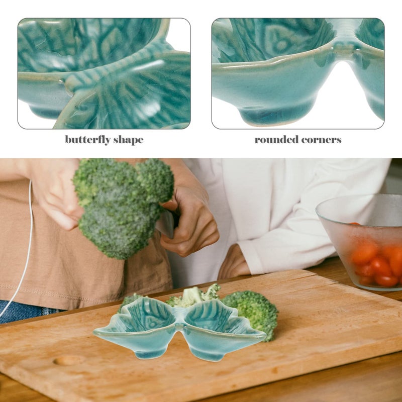 Green Ceramic Condiment Dish Essential Oil Holder Grapefruit Fragrance Spa Decor - Image 5
