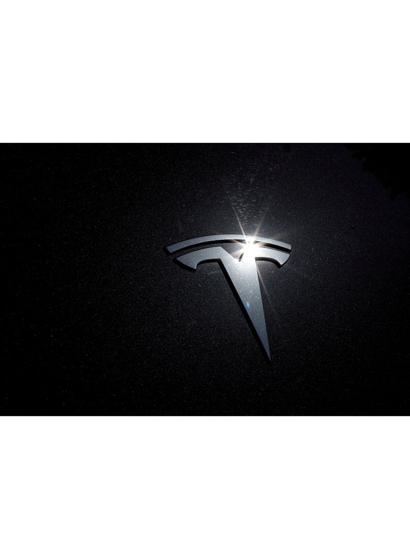 HPS 3D Front Emblem for Tesla Model 3/Y – Chrome Silver & Matte Black Finish (ABS)  - Image 2