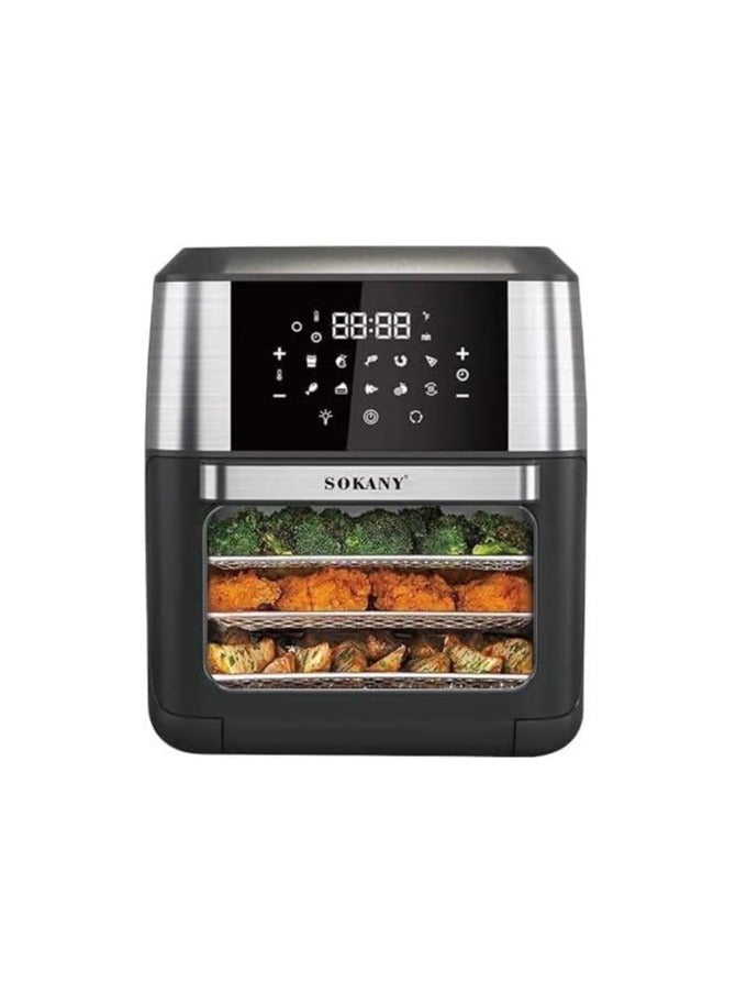 sokany Sokany Digital Air Fryer Without Oil, 1800Watt, 12.0 Liters, Black/silver - SK-ZG-8029 