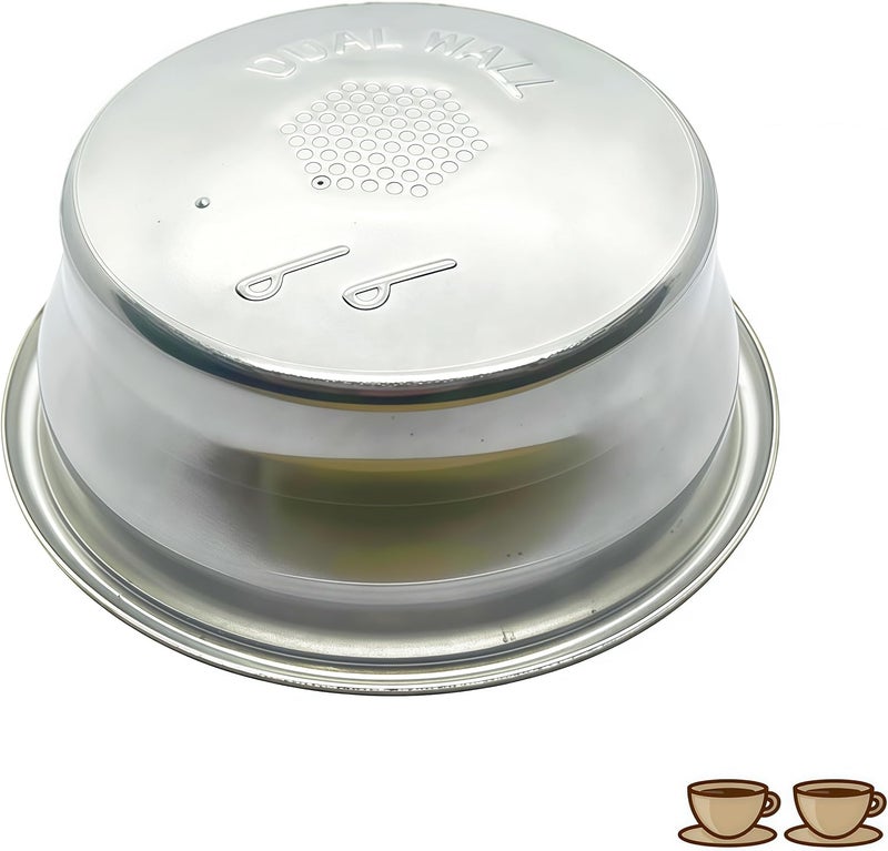 سلة فلتر قهوة مزدوجة الجدران لكوبين، 54 مم سلة فلتر مضغوطة متوافقة مع Breville Barista Series/Bambino Plus/Infuser/BES860XL 8 Series Touch وImpress آلات الإسبريسو - Image 1