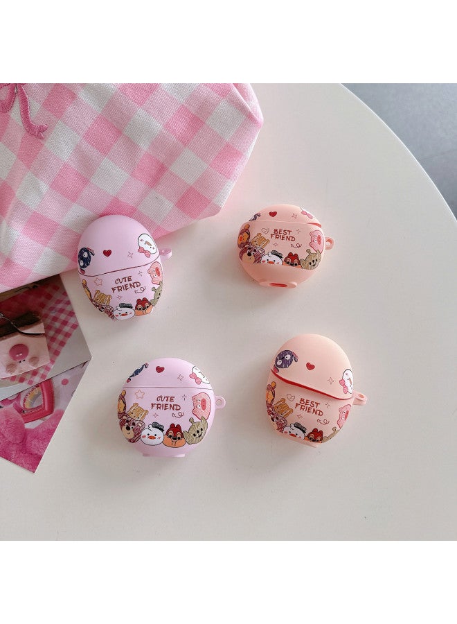 Loquat For HuaweiFreebuds456ipro3se2 Frosted Tpu Cartoon Soft Case Wireless Bluetooth Headset Protective Cover-Color:Q Version Cartoon Avatar Orange-Model:Suitable For Freebuds 5i - Image 2