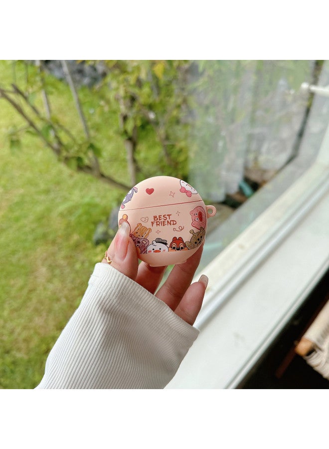 Loquat For HuaweiFreebuds456ipro3se2 Frosted Tpu Cartoon Soft Case Wireless Bluetooth Headset Protective Cover-Color:Q Version Cartoon Avatar Orange-Model:Suitable For Freebuds 5i - Image 1