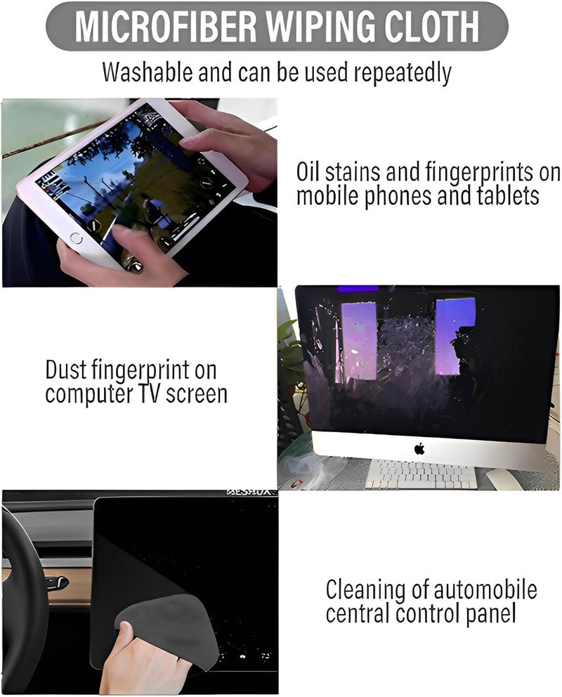 Excefore Car Touch Screen Wipes, Dashboard Display Cleaning Kit, Microfiber Cloth and Screen Cleaner Tool for Car Interior, Microfiber Cleaning Pad for Car Touch Screens and Displays - Image 3