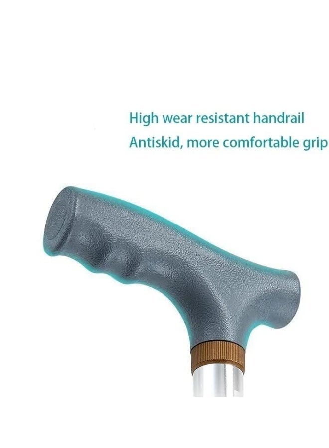 عكاز للمشي لكبار السن مصنوع من ستانلس ستيل بـ4 ارجل للامان - Image 2