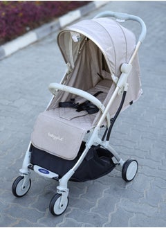 BABY PLUS BABY PLUS Ultimate Comfort Baby Stroller - Lightweight, Foldable, Adjustable Seat, Canopy & Safety Belt, For Infants & Toddlers, 0-3 Years (GREY)  - Image 4