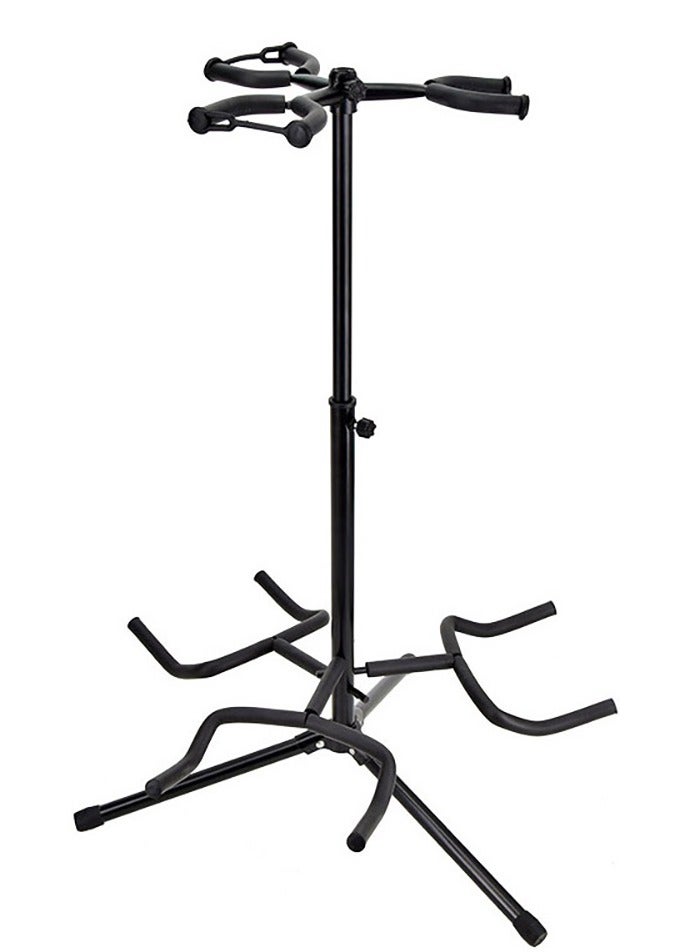 Mike Music Guitar Stand Floor-standing Adjustable Height Triple Guitar Holders Tripod for Three Guitars Fits Electric Guitar,Acoustic Guitar,Classical Guitar,Bass Guitar, Guitar Accessories - Image 1