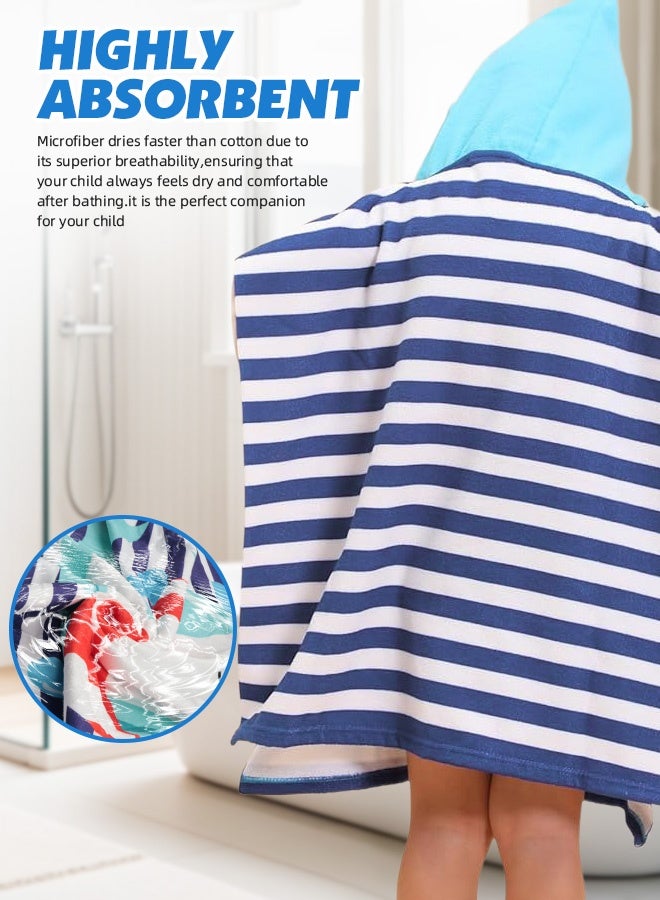 Soft Touch Toddler Pool Towel with Hood Kids Beach Towel for Boys Girls Hooded Bath Towel Wrap, Suitable for children 80-150cm tall - Image 5