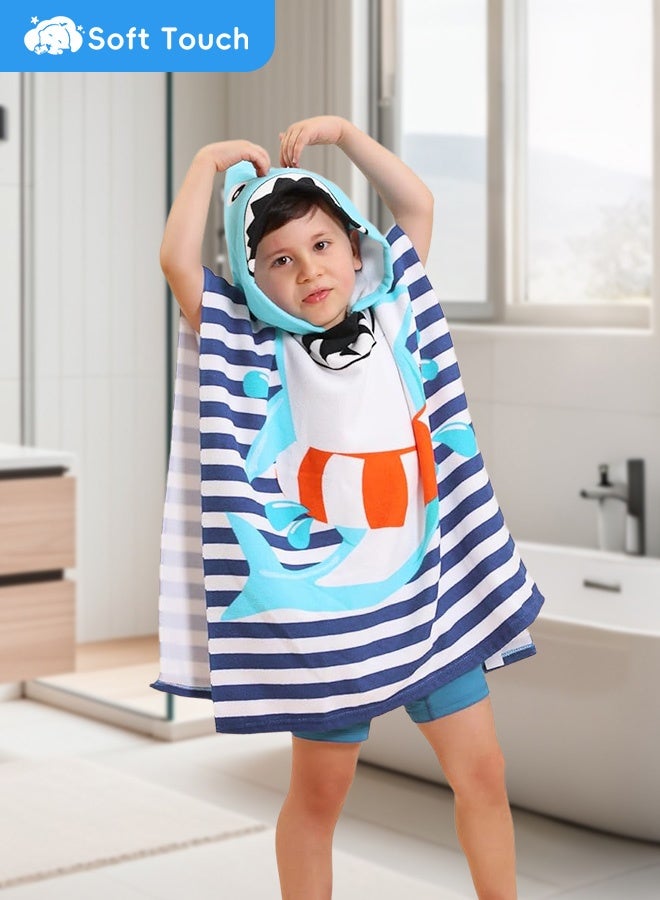 Soft Touch Toddler Pool Towel with Hood Kids Beach Towel for Boys Girls Hooded Bath Towel Wrap, Suitable for children 80-150cm tall - Image 2