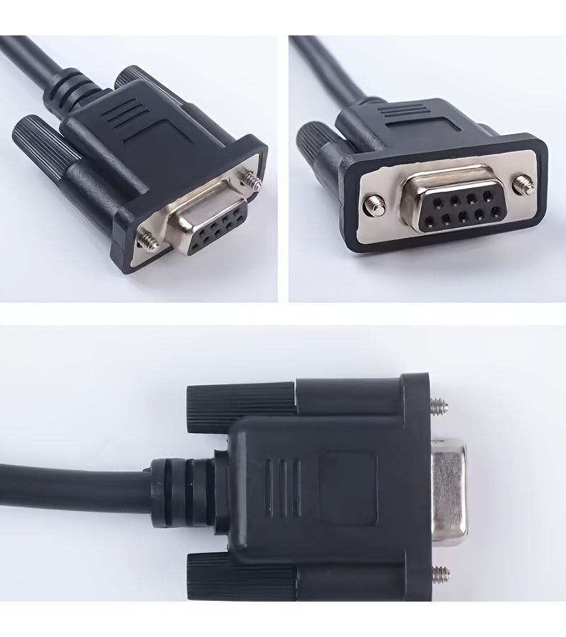 1pc OBD2 Cable 16 Pin to DB9 Female Serial Port RS232 Adapter Connector Black For Vehicles - Image 4