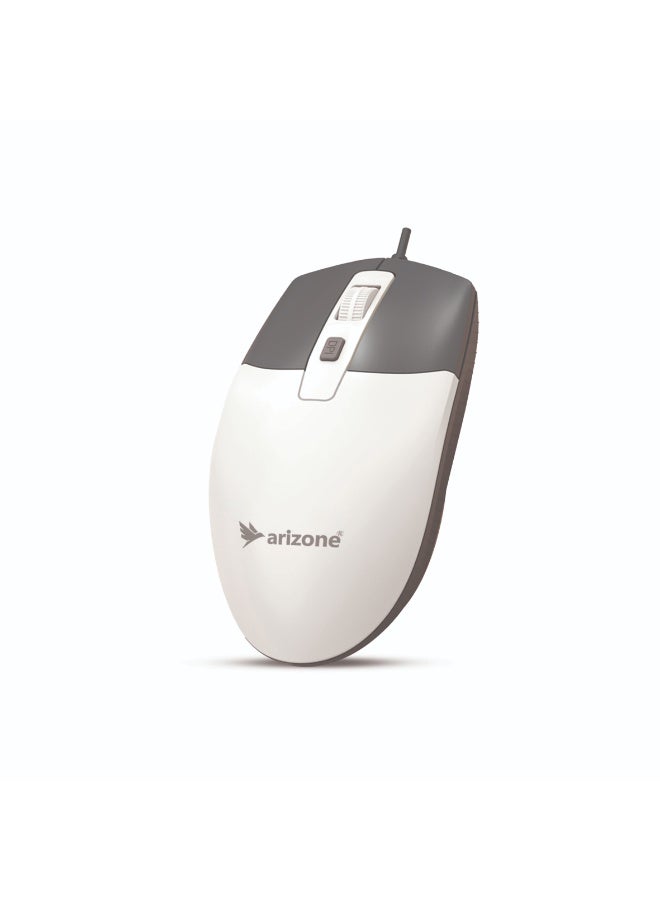 أريزون فأرة ألعاب بصرية سلكية عالية الأداء من أريزون WM-06 - تصميم مريح بأربعة أزرار مع ضبط دقيق لـ DPI - Image 1