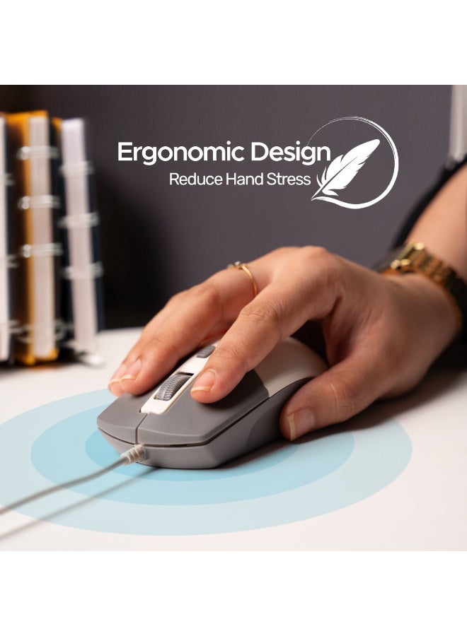 أريزون فأرة ألعاب بصرية سلكية عالية الأداء من أريزون WM-06 - تصميم مريح بأربعة أزرار مع ضبط دقيق لـ DPI - Image 4