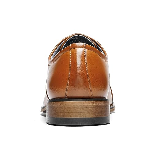 Bruno Marc Men's Lace Up Soft Cap-Toe Formal Dress Shoes,Size 6.5,Brown,Louis_2 - Image 5