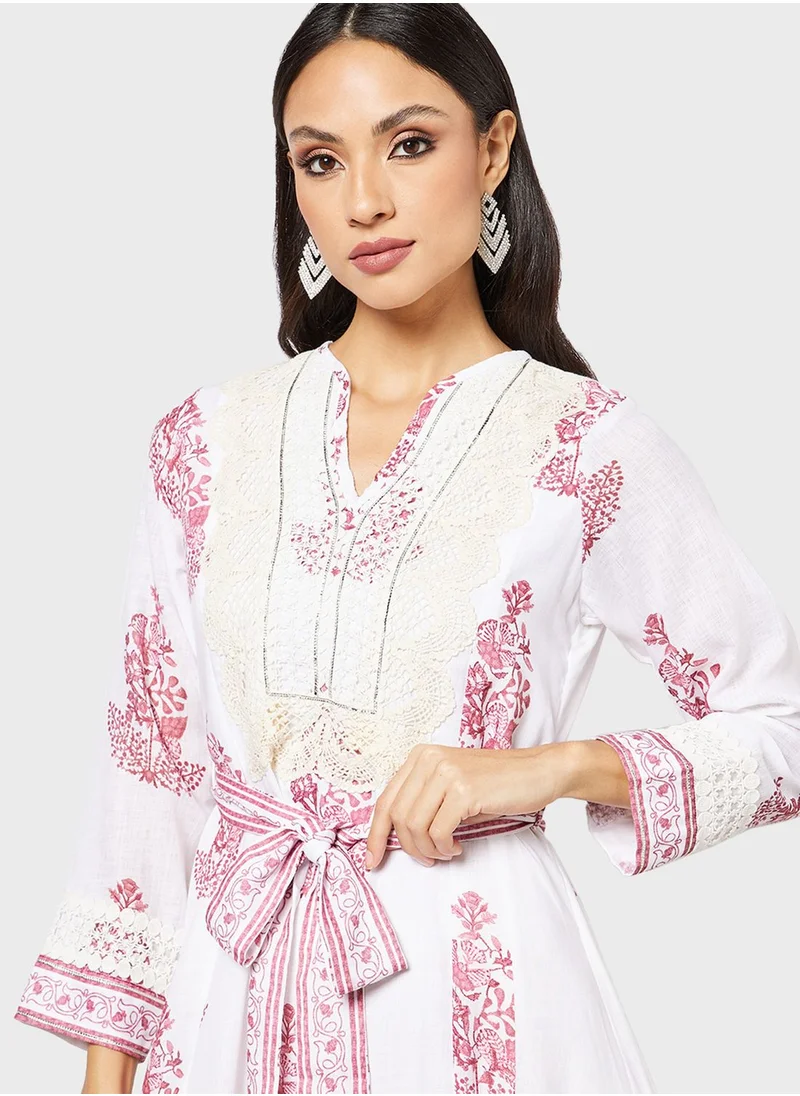 THE ARAB STUDIO Floral Print Kaftan