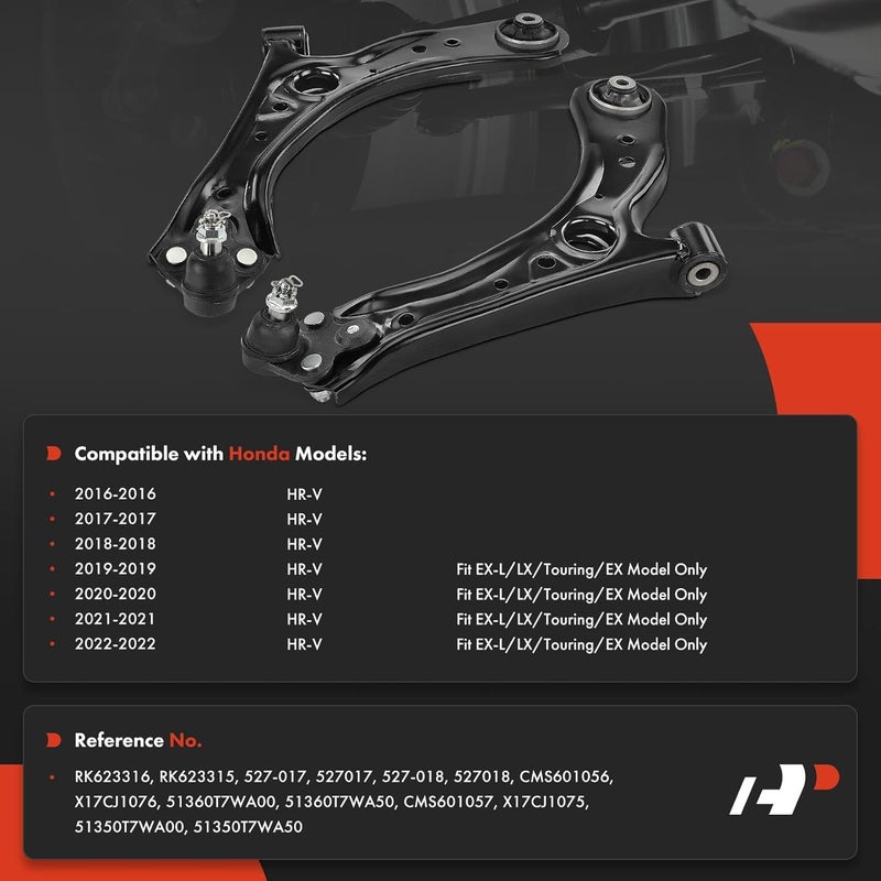 A-Premium Front Lower Control Arm Kit for Honda HR-V 2016-2022 - Image 2