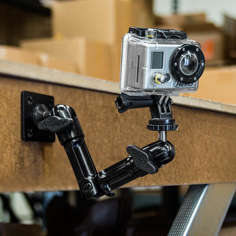 ARKON Mounts Heavy-Duty Wall Mount with Multi-Angle Arm for GoPro HERO Action Cameras | Fits GoPro Cameras | Flat-Surface Mounting | Tough Metal Construction | GPHD006 - Image 5