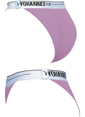 Yohannes Club Yohannesclub, Women, Elastic Band Brazilian Panties, 2-Pack, Powder, Lilac  - Image 2