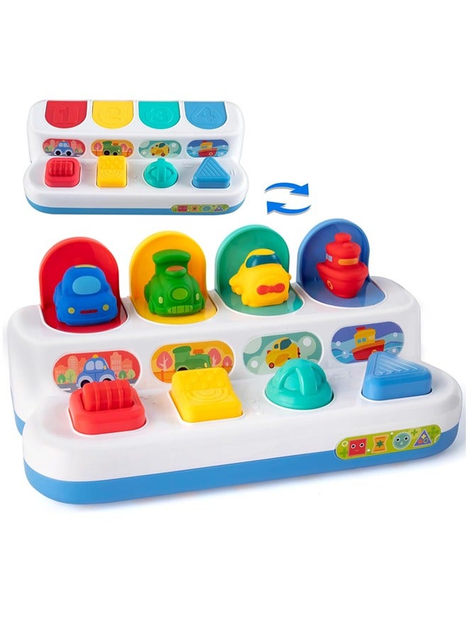 Montessori Cause and Effect Toy, Baby Push Button Pop Up Animal Toy, Interactive Sensory Toys for Toddlers, Developmental Educational Toy for Kid - Image 1