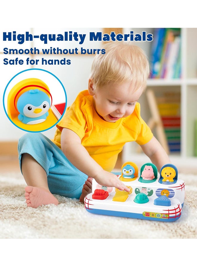 Montessori Cause and Effect Toy, Baby Push Button Pop Up Animal Toy, Interactive Sensory Toys for Toddlers, Developmental Educational Toy for Kid - Image 2