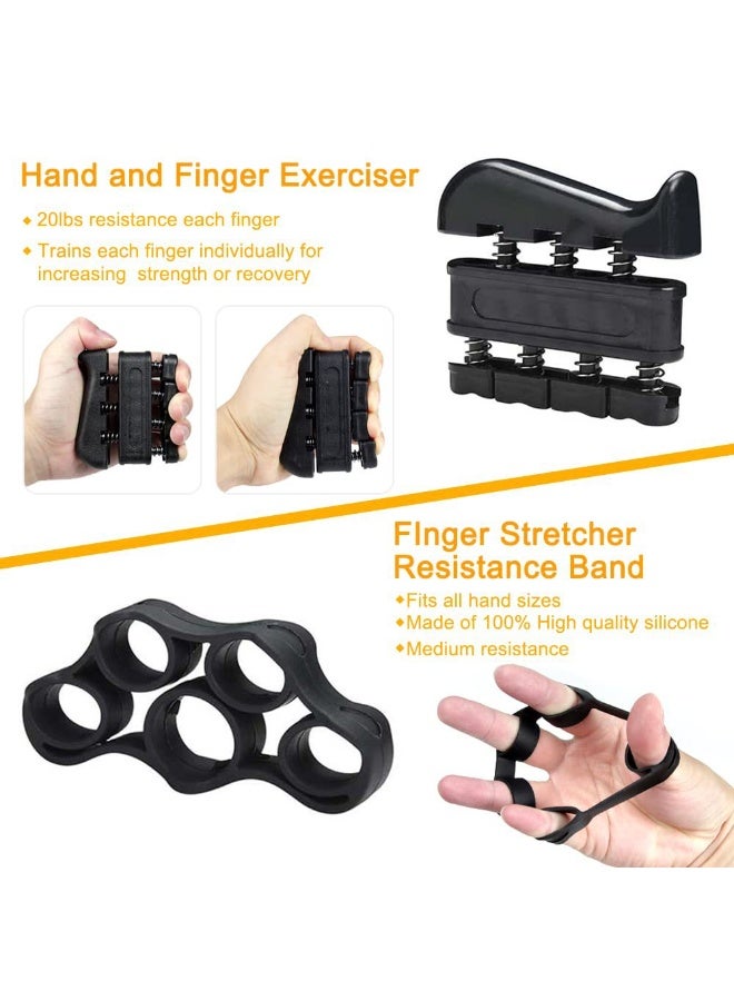 MANBO 5-piece Adjustable Grip Strengthener Set, Hand Trainer, Grip Ring, Finger Exerciser, Fitness Equipment Combination - Image 3