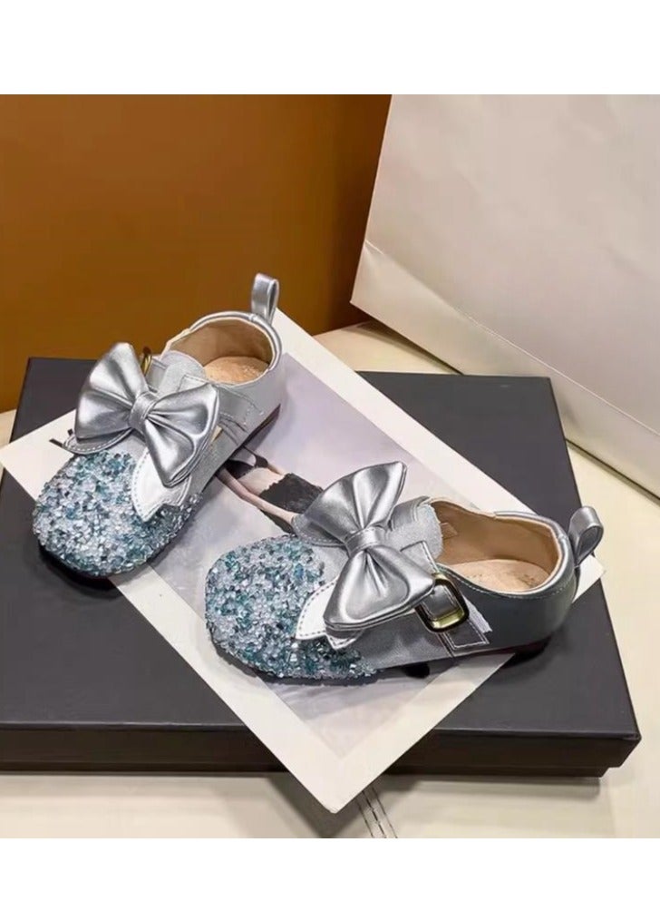 Girl Princess Crystal Soft soled Single Shoes Performance Matching Dress - Image 1