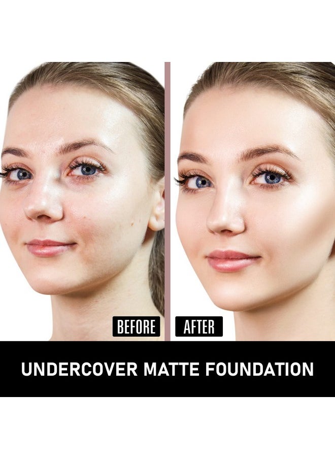 matt look Undercover 24H Full Coverage Matte Foundation | Weight Less Formula| Water Proof | Oil Control | Hides Blemishes And Pores | Gives Smooth Finish On Face | Easily Blendable And Buildable Formula| 30 Ml - Natural  - Image 3