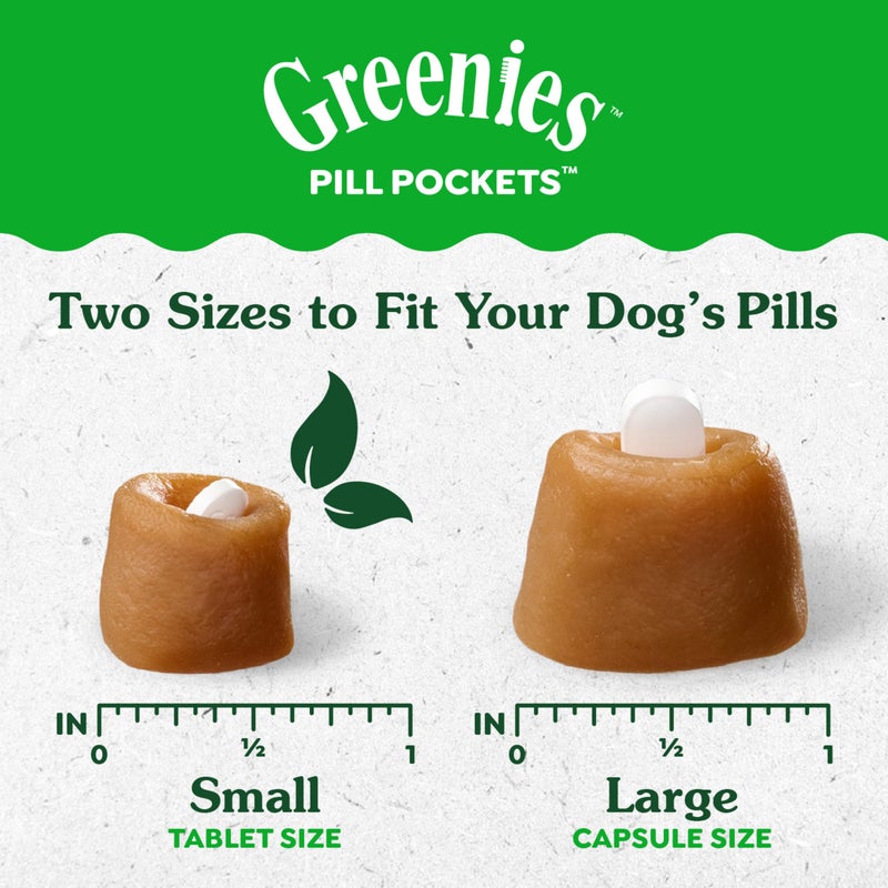 Greenies Pill Pockets for Dogs Large Size, Soft Dog Treats, with Real Peanut Butter, 7.9 oz. Pouch (30 Treats) - Image 3