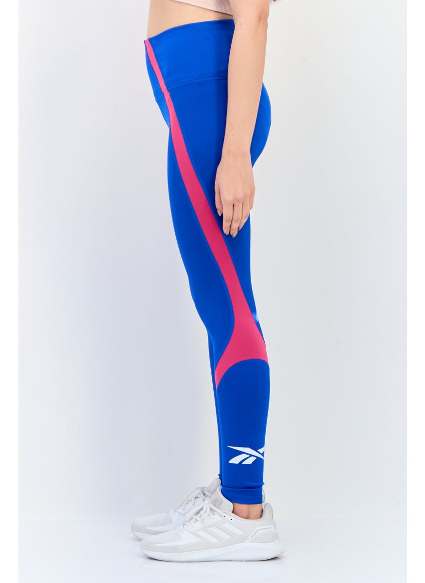 Reebok Women Sportswear Fit Training Leggings, Blue  - Image 4