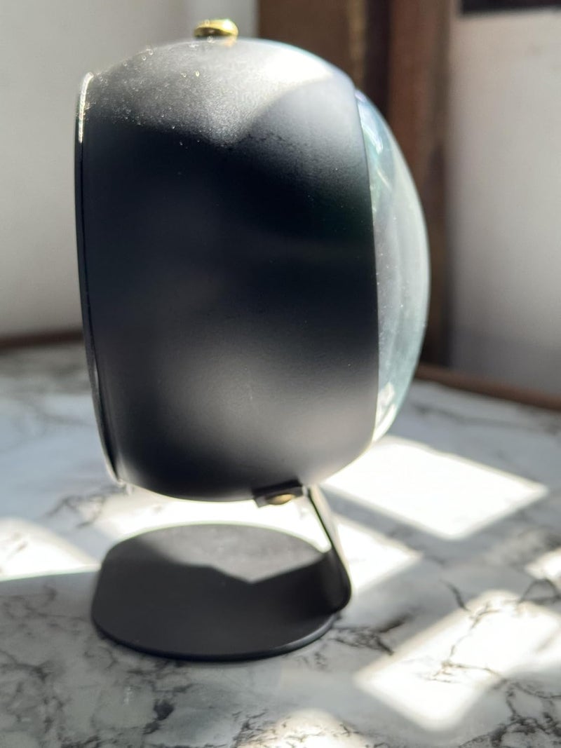 Peakeep Silent Analog Table Clock, Nightstand Alarm Clock, Analog Alarm Clock with Light for Rooms, Table, Desk, Shelf, Office, Without Battery (Black Big Stand) - Image 5