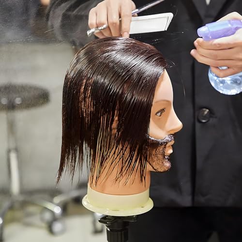 Neverland Beauty & Health Male Mannequin Head with Hair10 Barber Mannequin HeadCosmetology Hairdresser Training Doll Manikin Head for Hair Styling and Practiceblack - Image 3