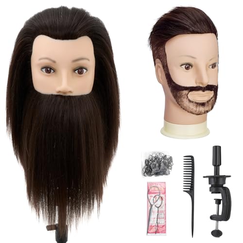 Neverland Beauty & Health Male Mannequin Head with Hair10 Barber Mannequin HeadCosmetology Hairdresser Training Doll Manikin Head for Hair Styling and Practiceblack - Image 1