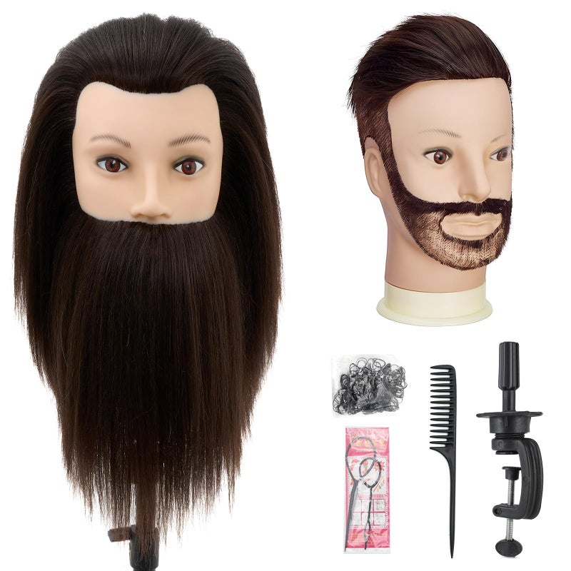 Neverland Beauty & Health Male Mannequin Head with Hair10 Barber Mannequin HeadCosmetology Hairdresser Training Doll Manikin Head for Hair Styling and Practiceblack - Image 2